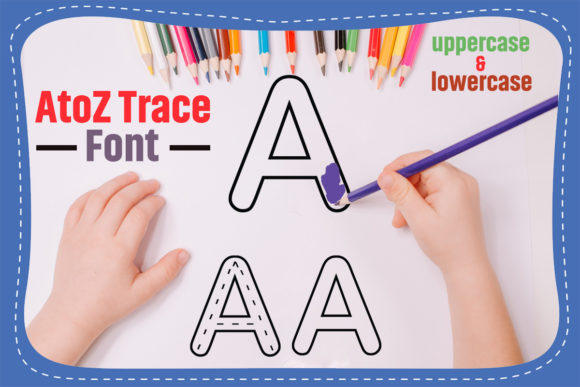 AtoZ Trace for Kids Display Font for Playful Campaigns