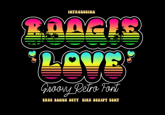 Boogie Love Font for Retro Web Design