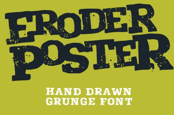 Eroder Poster: A Grungy Display Font for Bold Brand Identity