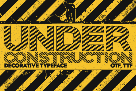 Under Construction Font for Bold Digital Branding