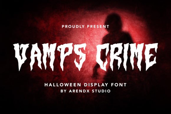Vamps Crime: A Spooky Display Font for Halloween Editorial Design